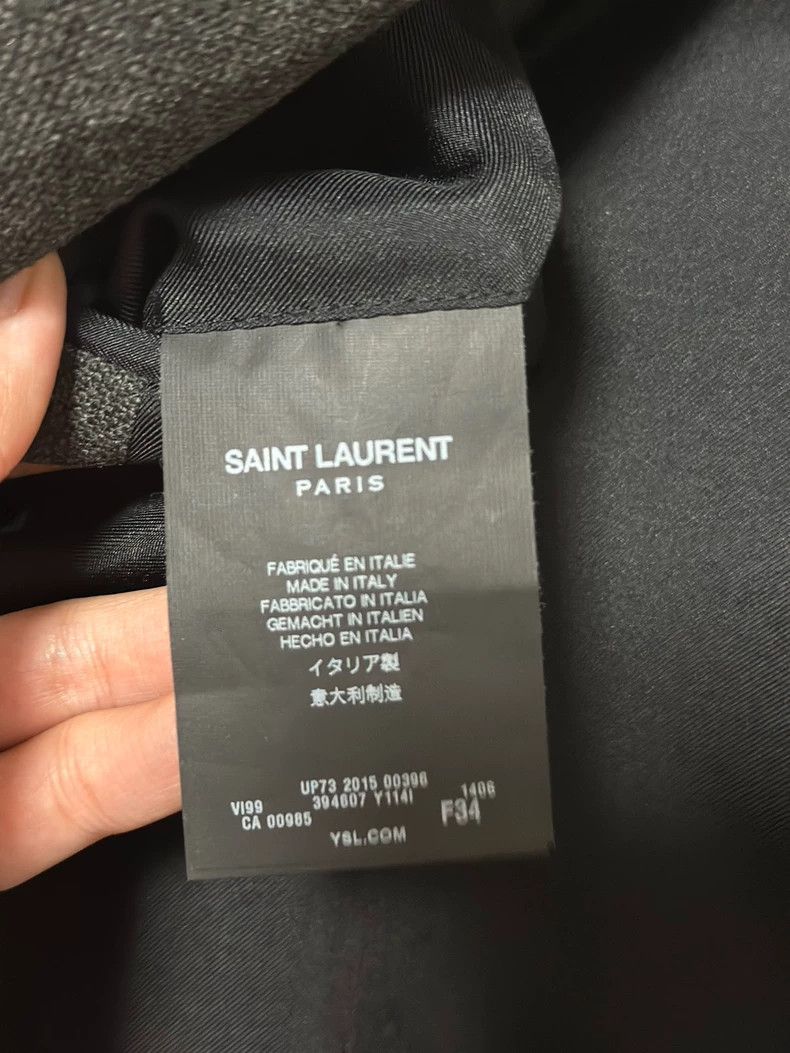 Yves Saint Laurent YSL Wool Suit Jacket in Classic Gray Style Size US XXS / EU 40 - 4 Thumbnail