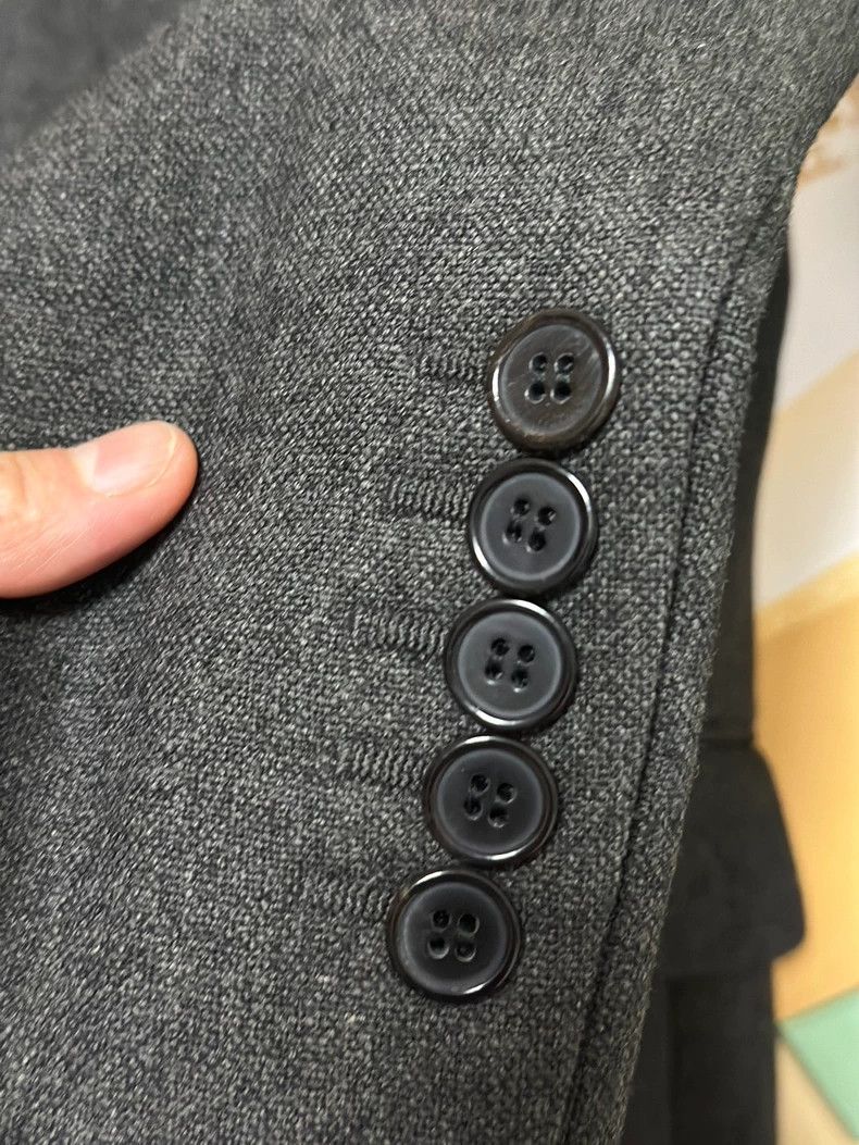 Yves Saint Laurent YSL Wool Suit Jacket in Classic Gray Style Size US XXS / EU 40 - 5 Thumbnail