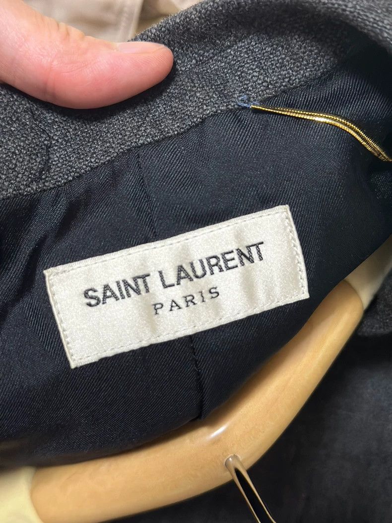Yves Saint Laurent YSL Wool Suit Jacket in Classic Gray Style Size US XXS / EU 40 - 3 Thumbnail