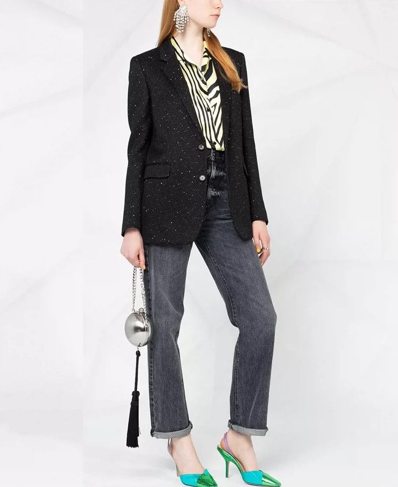 Yves Saint Laurent YSL Blazer with Speckled Detail Size US M / EU 48-50 / 2 - 2 Thumbnail