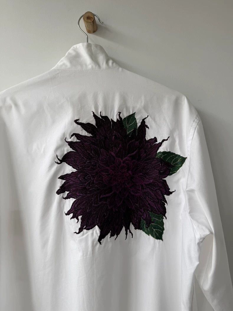 Yohji Yamamoto Yohji Yamamoto Purple Dahlia Shirt Size US M / EU 48-50 / 2 - 5 Thumbnail