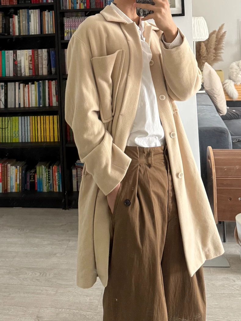 Yohji Yamamoto Yohji Yamamoto Y's Wool Overcoat Size US L / EU 52-54 / 3 - 7 Thumbnail