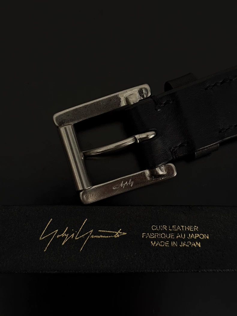 Yohji Yamamoto Yohji Yamamoto Black Leather Belt Size ONE SIZE - 5 Thumbnail