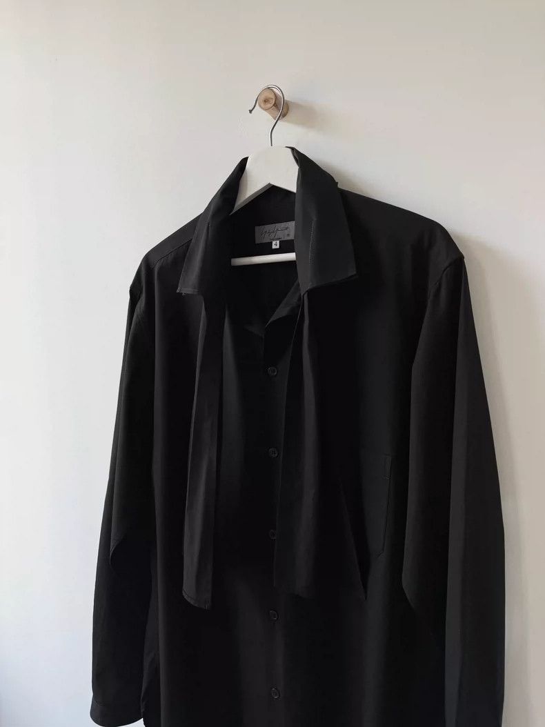 Yohji Yamamoto Yohji Yamamoto Pour Homme Black Shirt Size US M / EU 48-50 / 2 - 3 Thumbnail