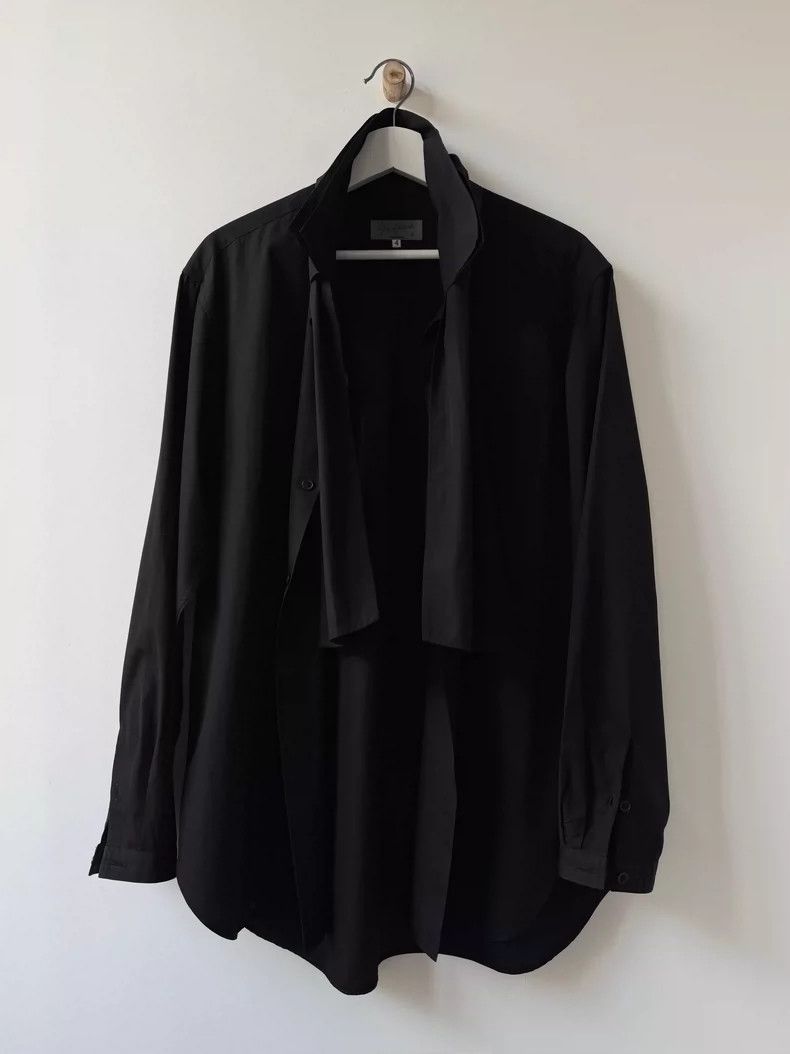 Yohji Yamamoto Yohji Yamamoto Pour Homme Black Shirt Size US M / EU 48-50 / 2 - 2 Thumbnail