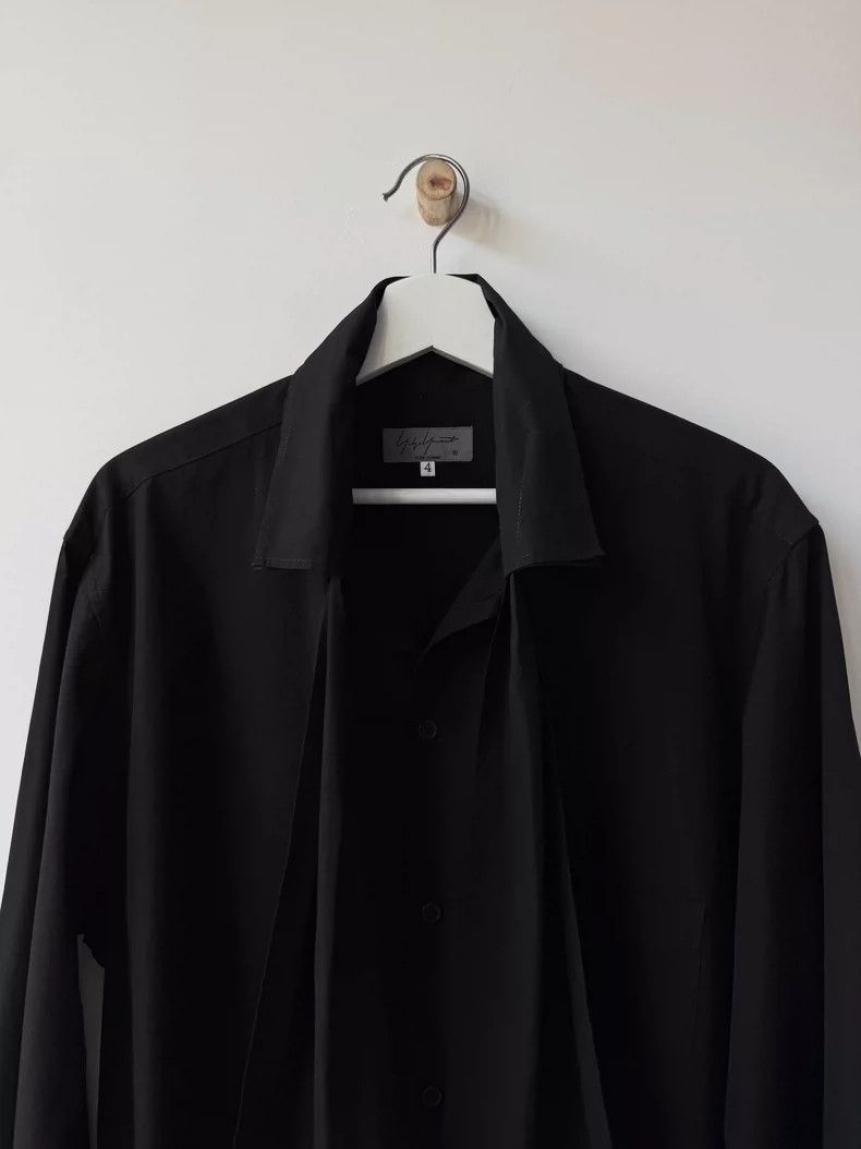 Yohji Yamamoto Yohji Yamamoto Pour Homme Black Shirt Size US M / EU 48-50 / 2 - 4 Thumbnail
