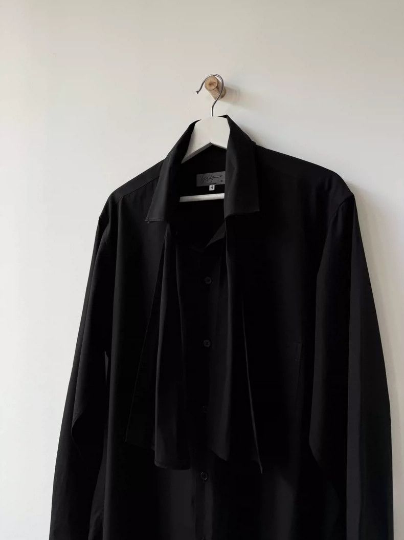 Yohji Yamamoto Yohji Yamamoto Pour Homme Black Shirt Size US M / EU 48-50 / 2 - 5 Thumbnail