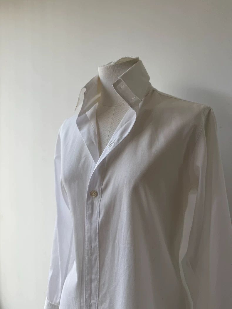 Yohji Yamamoto Yohji Yamamoto Femme White Long Sleeve Shirt Size US S / EU 44-46 / 1 - 5 Thumbnail