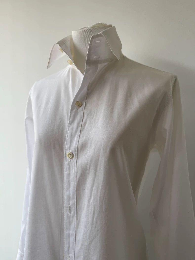 Yohji Yamamoto Yohji Yamamoto Femme White Long Sleeve Shirt Size US S / EU 44-46 / 1 - 3 Thumbnail