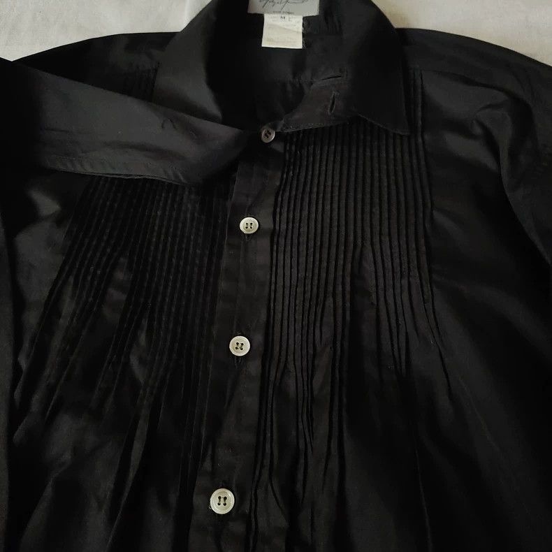 Yohji Yamamoto Yohji Yamamoto Pleated Neck Long Sleeve Shirt Size US M / EU 48-50 / 2 - 2 Thumbnail