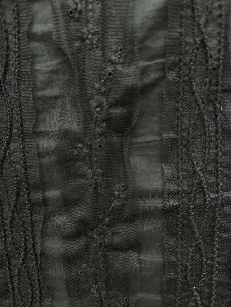 Yohji Yamamoto Black Lace Panel Suit Jacket Size US M / EU 48-50 / 2 - 2 Thumbnail