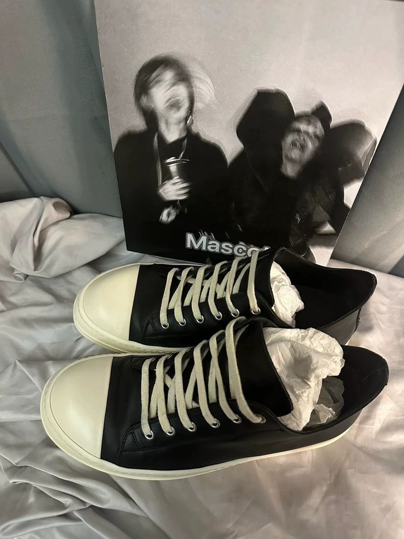 Rick Owens Rick Owens Classic Black Leather Sneakers Size US 10 / EU 43 - 8 Thumbnail
