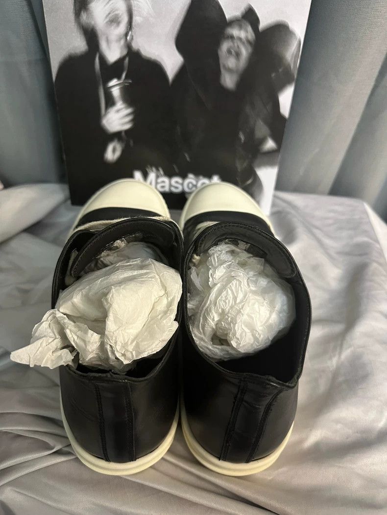 Rick Owens Rick Owens Classic Black Leather Sneakers Size US 10 / EU 43 - 4 Thumbnail