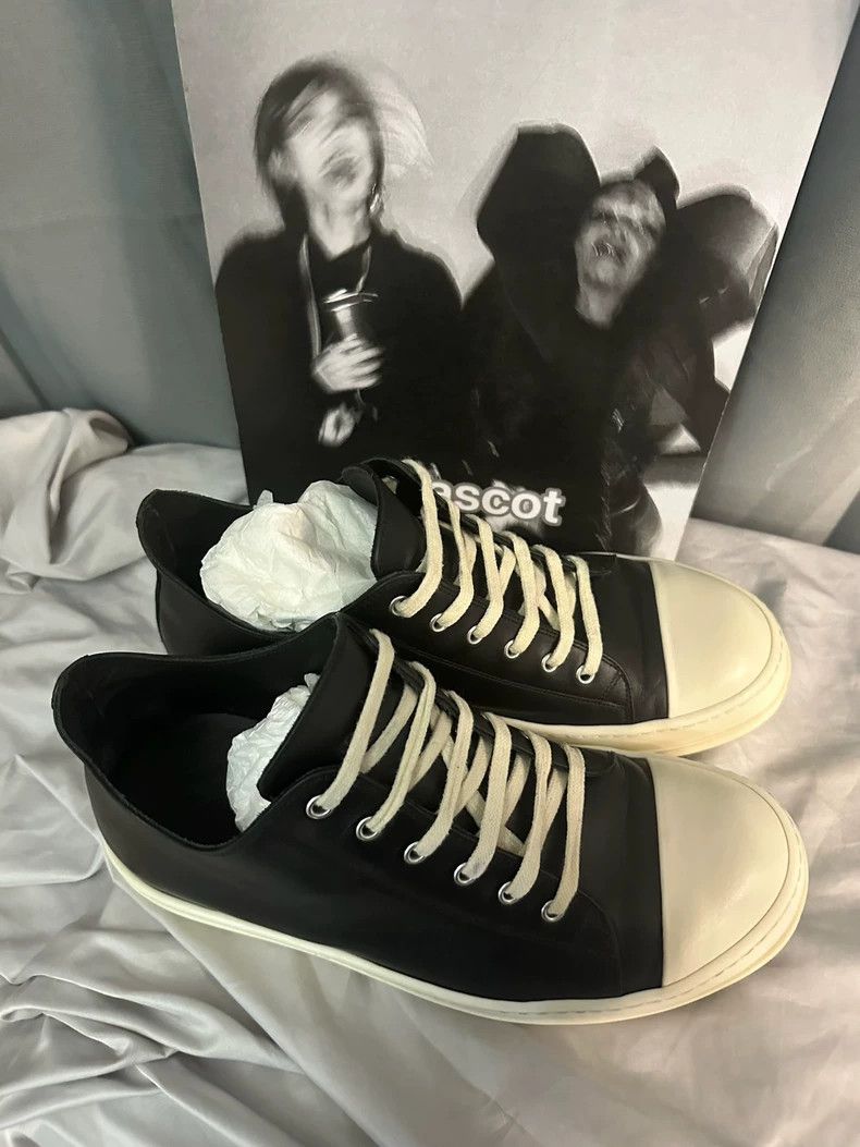 Rick Owens Rick Owens Classic Black Leather Sneakers Size US 10 / EU 43 - 7 Thumbnail