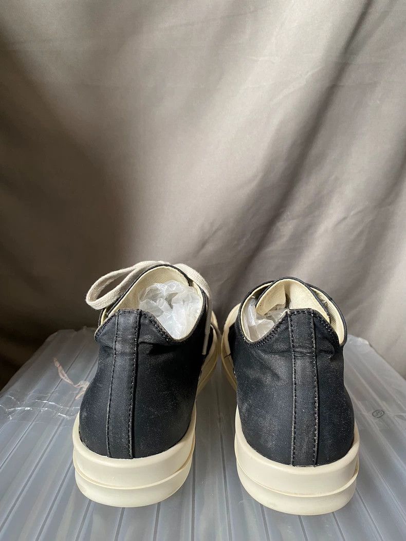 Rick Owens Rick Owens Black Silk Low-Top Sneakers Size US 6 / EU 39 - 4 Thumbnail