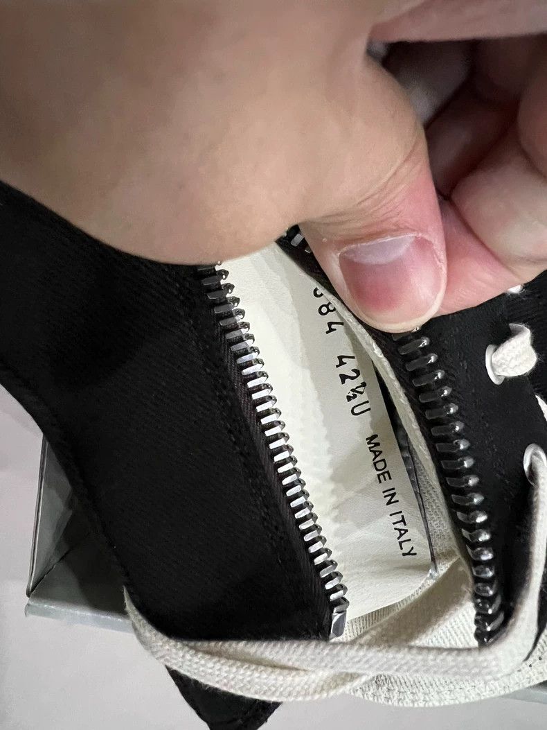 Rick Owens Rick Owens Embroidered Canvas High-Top Sneakers Size US 8.5 / EU 41-42 - 4 Thumbnail