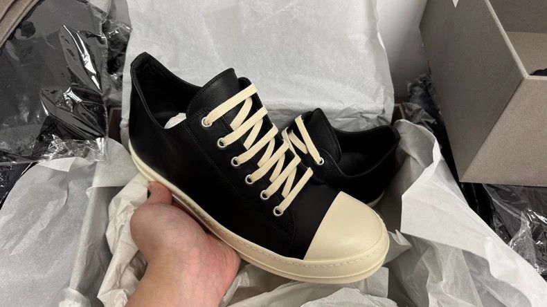 Rick Owens Rick Owens Low Top Leather Sneakers Size US 10 / EU 43 - 3 Thumbnail