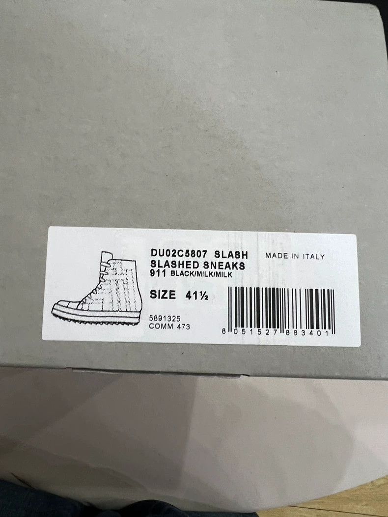 Rick Owens Rick Owens Distressed High-Top Sneakers Size US 9 / EU 42 - 8 Thumbnail