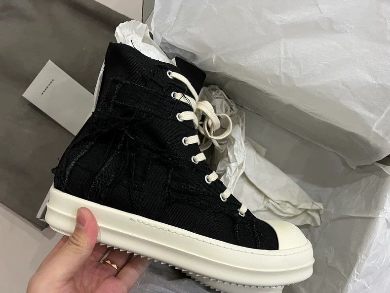 Rick Owens Rick Owens Distressed High-Top Sneakers Size US 9 / EU 42 - 2 Thumbnail