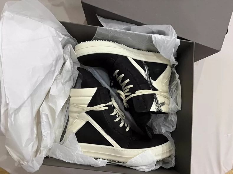 Rick Owens Rick Owens High Top Sneakers in Black and White Size US 8 / EU 41 - 2 Thumbnail
