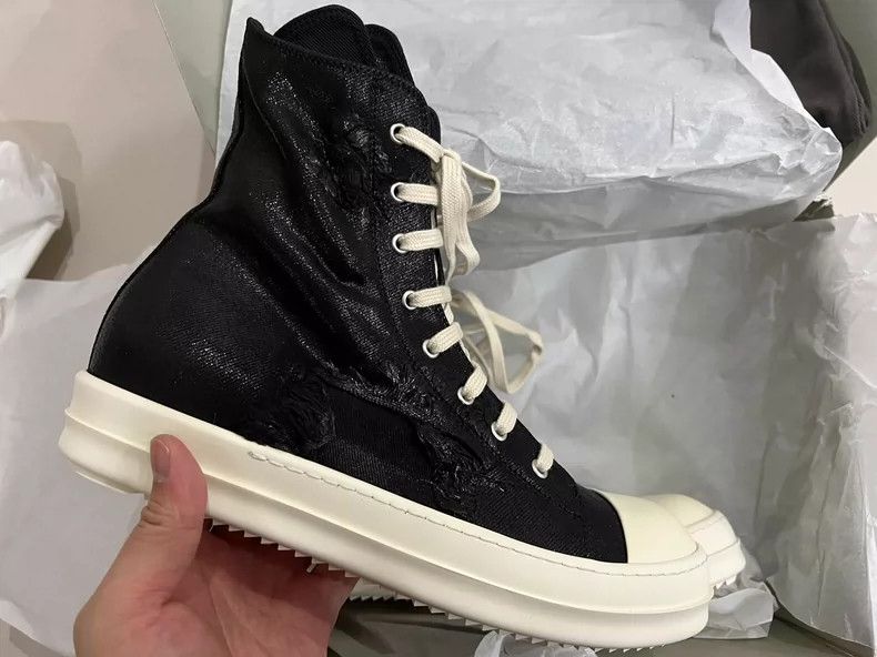 Rick Owens Rick Owens High-Top Sneakers with Distressed Style Size US 9 / EU 42 - 2 Thumbnail