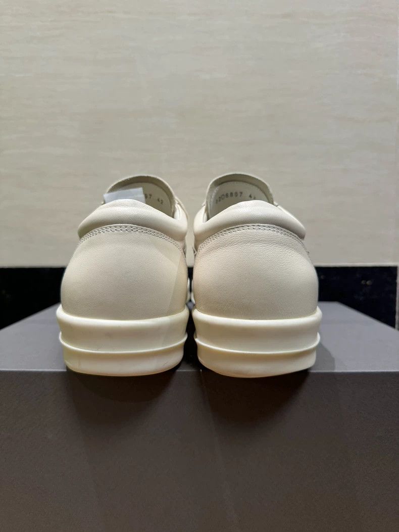 Rick Owens Rick Owens White Low Top Leather Sneakers Size US 9 / EU 42 - 5 Thumbnail