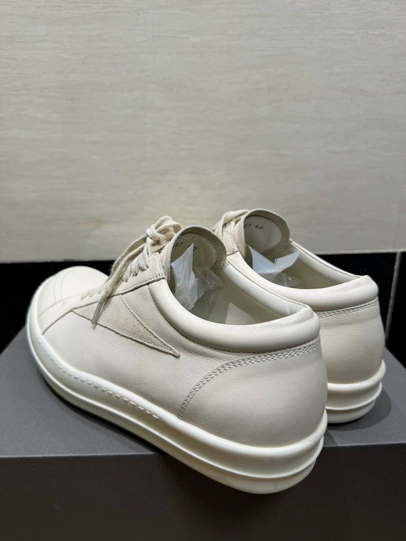 Rick Owens Rick Owens White Low Top Leather Sneakers Size US 9 / EU 42 - 4 Thumbnail