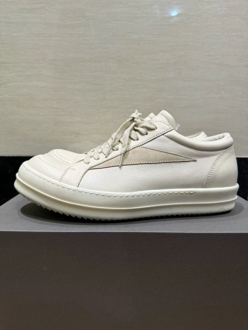 Rick Owens Rick Owens White Low Top Leather Sneakers Size US 9 / EU 42 - 2 Thumbnail