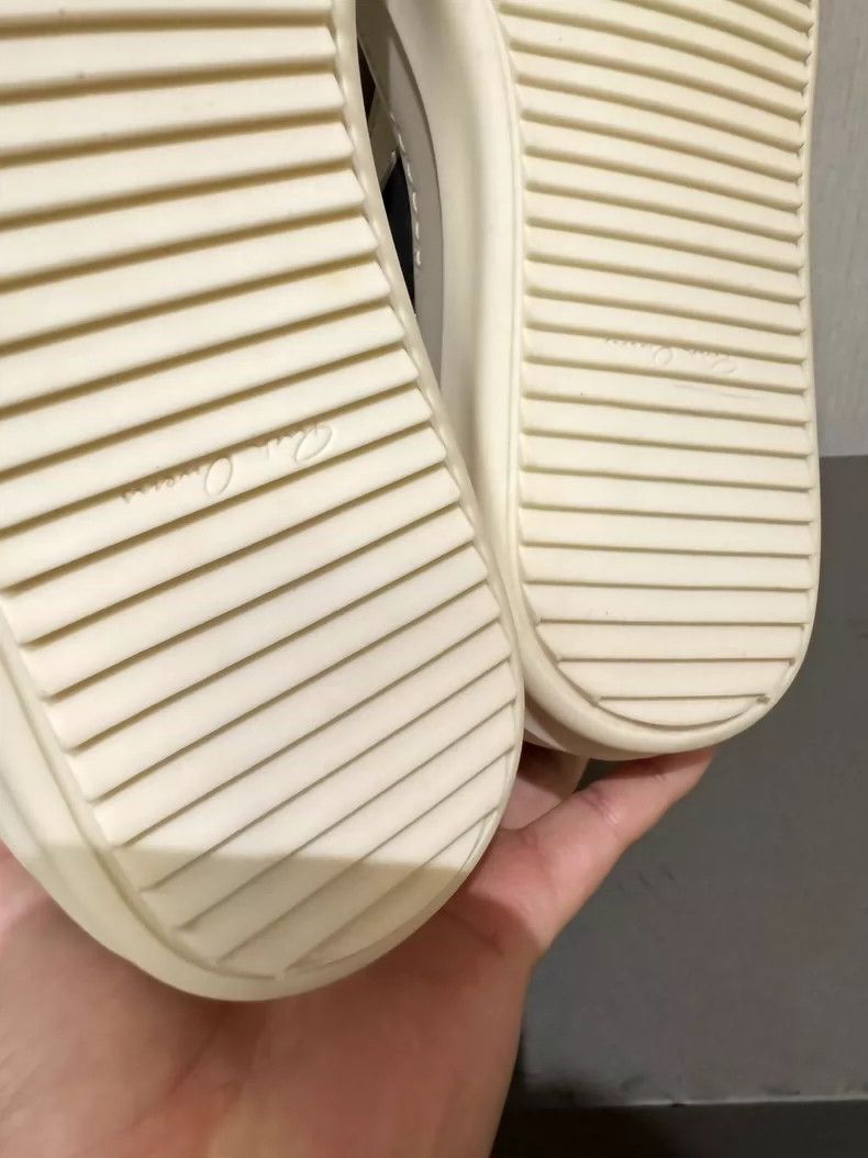 Rick Owens Rick Owens Black and White Geobasket Sneakers Size US 7.5 / EU 40-41 - 8 Thumbnail