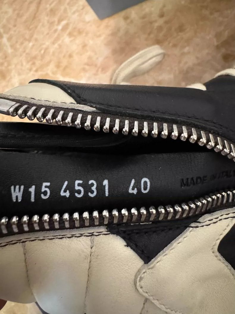 Rick Owens Rick Owens Black and White Geobasket Sneakers Size US 7.5 / EU 40-41 - 6 Thumbnail