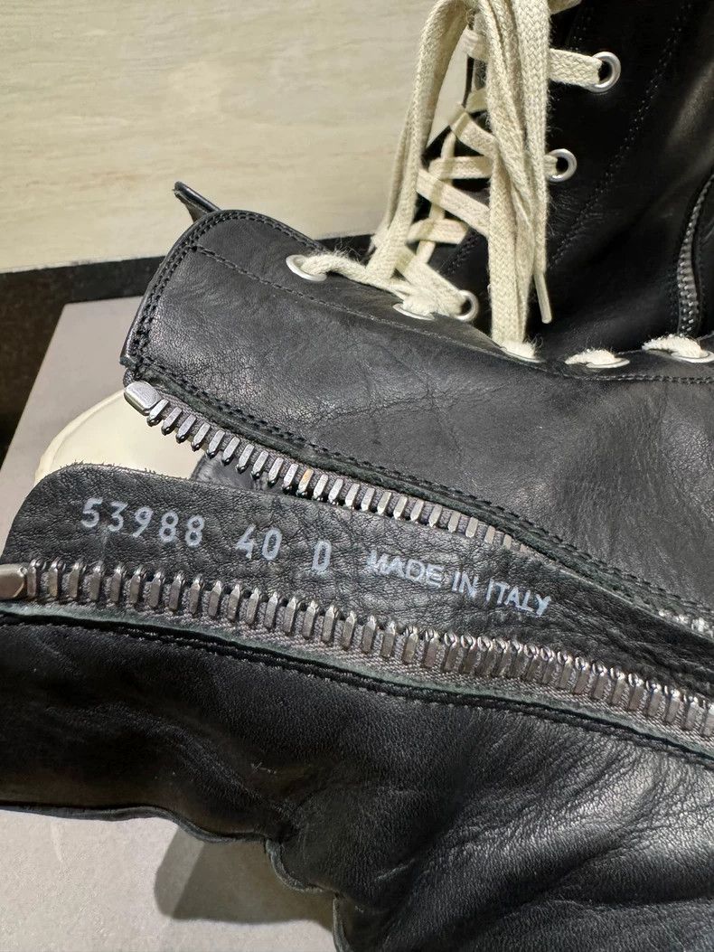 Rick Owens Rick Owens Black and White High-Top Sneakers Size US 7.5 / EU 40-41 - 5 Thumbnail