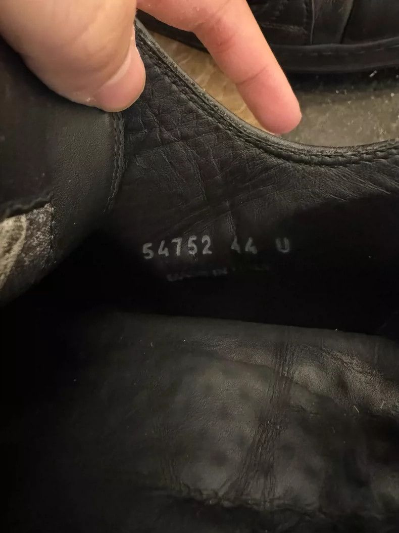Rick Owens Rick Owens Black Leather Low Top Sneakers Size US 10.5 / EU 43-44 - 5 Thumbnail