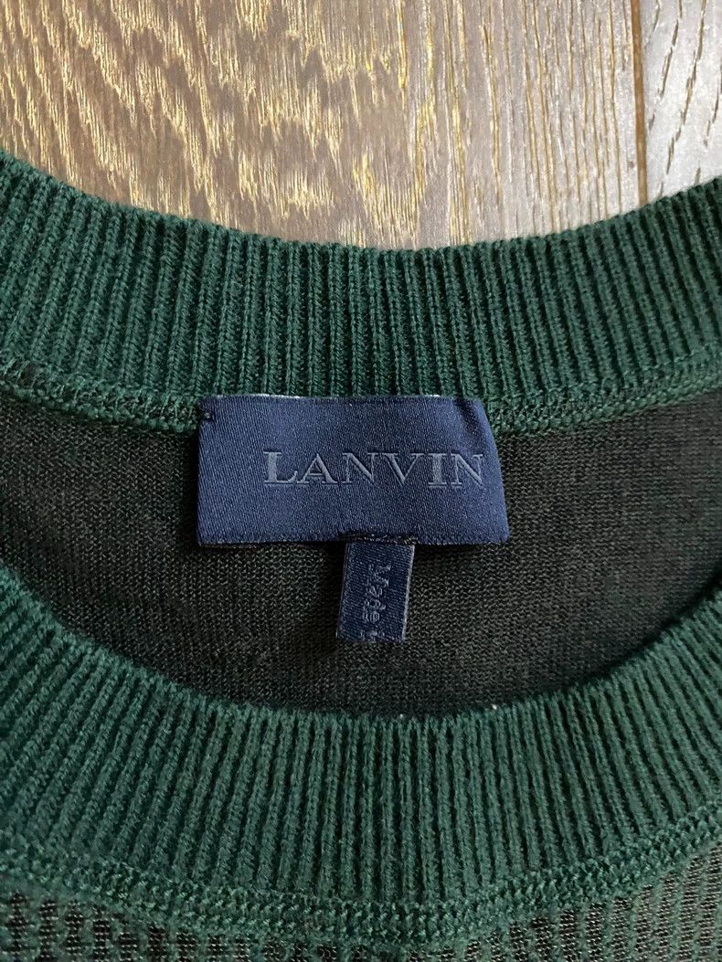 Lanvin LANVIN Green Long Sleeve Top with Flaws Size US M / EU 48-50 / 2 - 2 Thumbnail