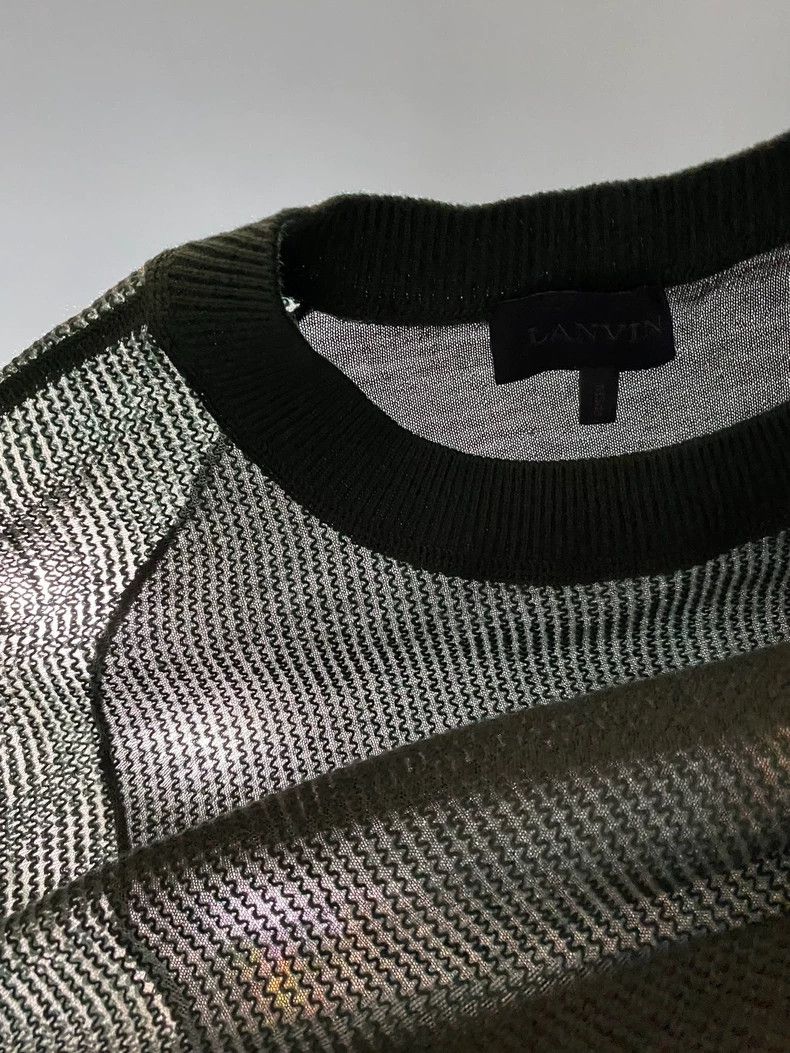 Lanvin LANVIN Green Long Sleeve Top with Flaws Size US M / EU 48-50 / 2 - 5 Thumbnail