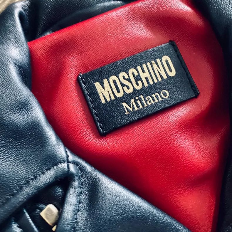 Moschino Moschino Biker Jacket Backpack in Black Size ONE SIZE - 4 Thumbnail