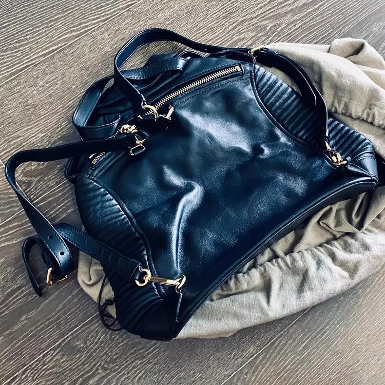 Moschino Moschino Biker Jacket Backpack in Black Size ONE SIZE - 2 Thumbnail