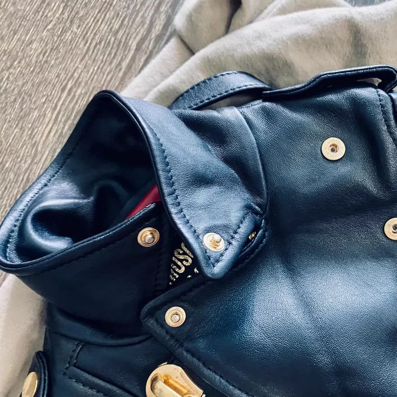 Moschino Moschino Biker Jacket Backpack in Black Size ONE SIZE - 6 Thumbnail