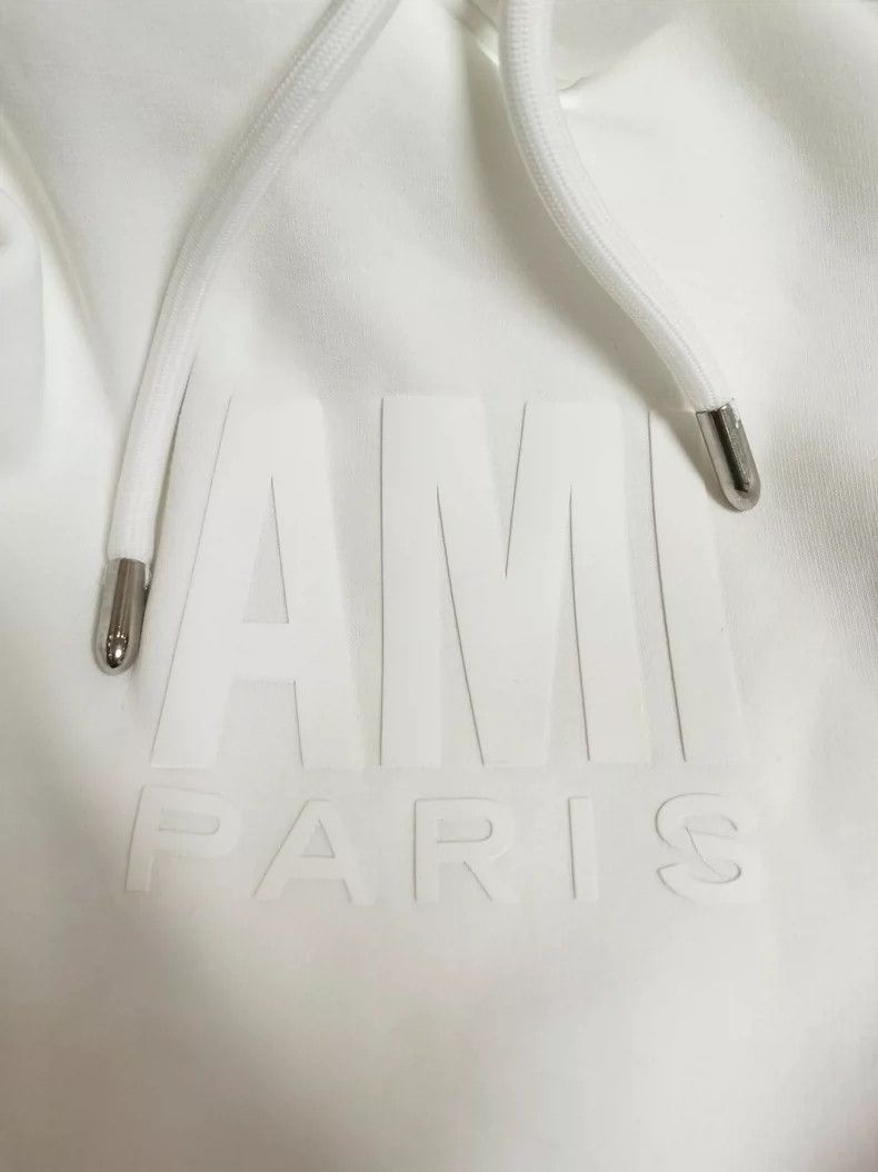AMI AMI Men's White Hooded Sweatshirt Size US M / EU 48-50 / 2 - 4 Thumbnail