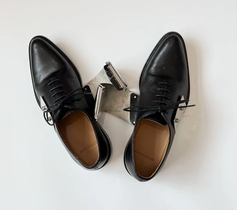 Givenchy Givenchy Black Oxford Shoes with Metallic Detail Size US 8 / EU 41 - 6 Thumbnail