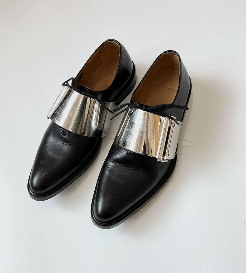 Givenchy Givenchy Black Oxford Shoes with Metallic Detail Size US 8 / EU 41 - 5 Thumbnail