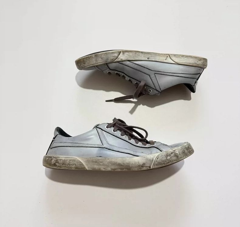 Saint Laurent Paris Saint Laurent Distressed Flat Casual Sneakers Size US 10 / EU 43 - 4 Thumbnail