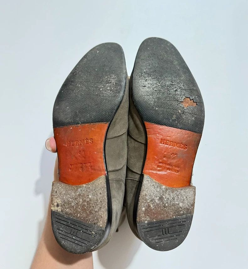 Hermes Hermes Khaki Suede Chelsea Boots Size US 8 / EU 41 - 6 Thumbnail