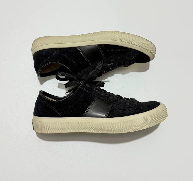 Tom Ford Tom Ford Black Velvet Sneakers for Men Size US 8 / EU 41 - 4 Thumbnail