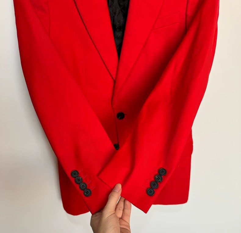 Givenchy Givenchy Red Fitted Suit Jacket Size US L / EU 52-54 / 3 - 2 Thumbnail