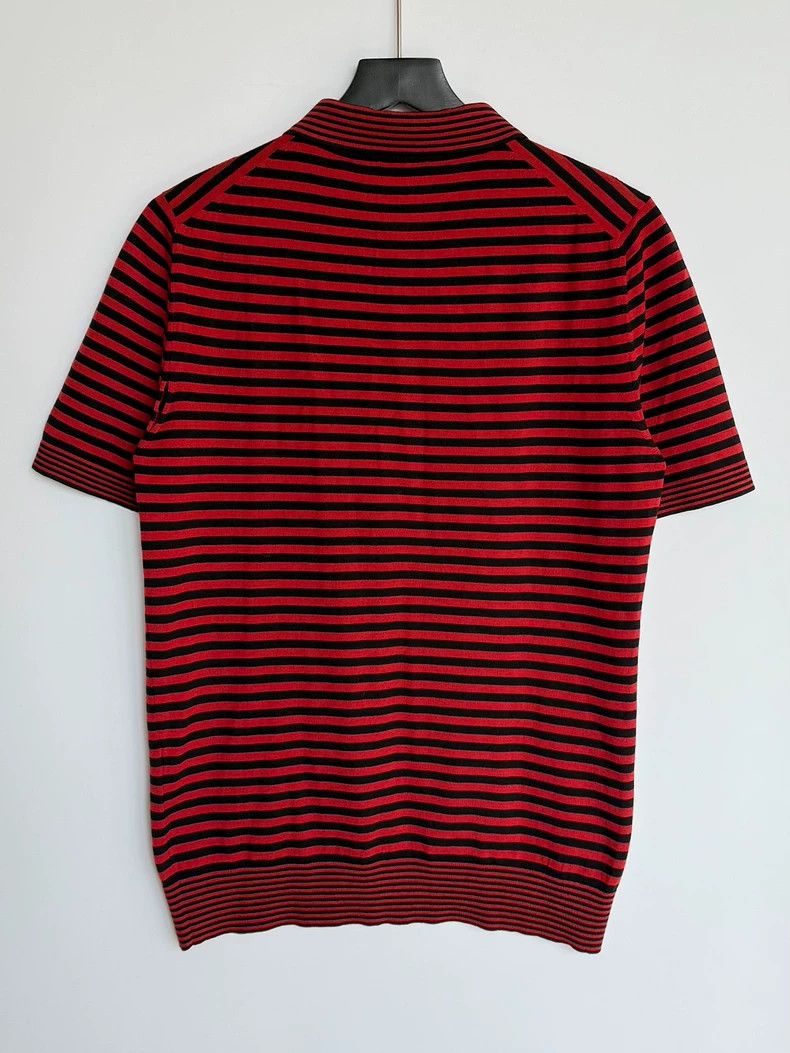 Dior Dior Wool Striped Short Sleeve Polo Shirt Size US M / EU 48-50 / 2 - 6 Thumbnail