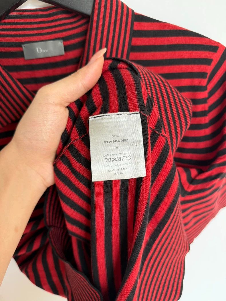 Dior Dior Wool Striped Short Sleeve Polo Shirt Size US M / EU 48-50 / 2 - 7 Thumbnail