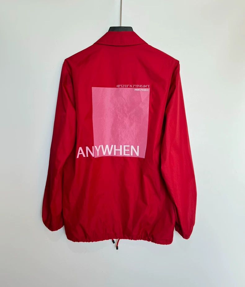 Valentino Valentino Red Coach Jacket Outerwear Size US L / EU 52-54 / 3 - 2 Thumbnail