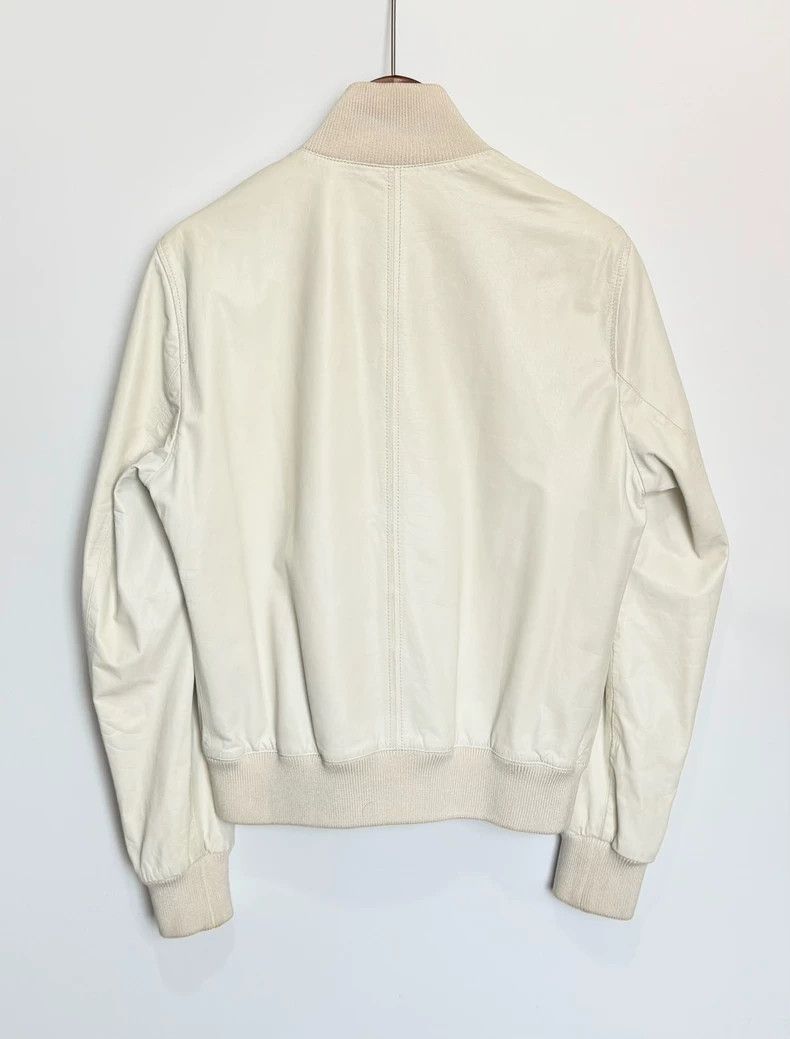 Gucci Gucci Cream Leather Bomber Jacket Size US L / EU 52-54 / 3 - 3 Thumbnail
