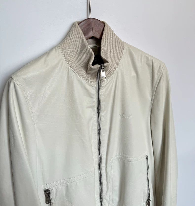Gucci Gucci Cream Leather Bomber Jacket Size US L / EU 52-54 / 3 - 6 Thumbnail