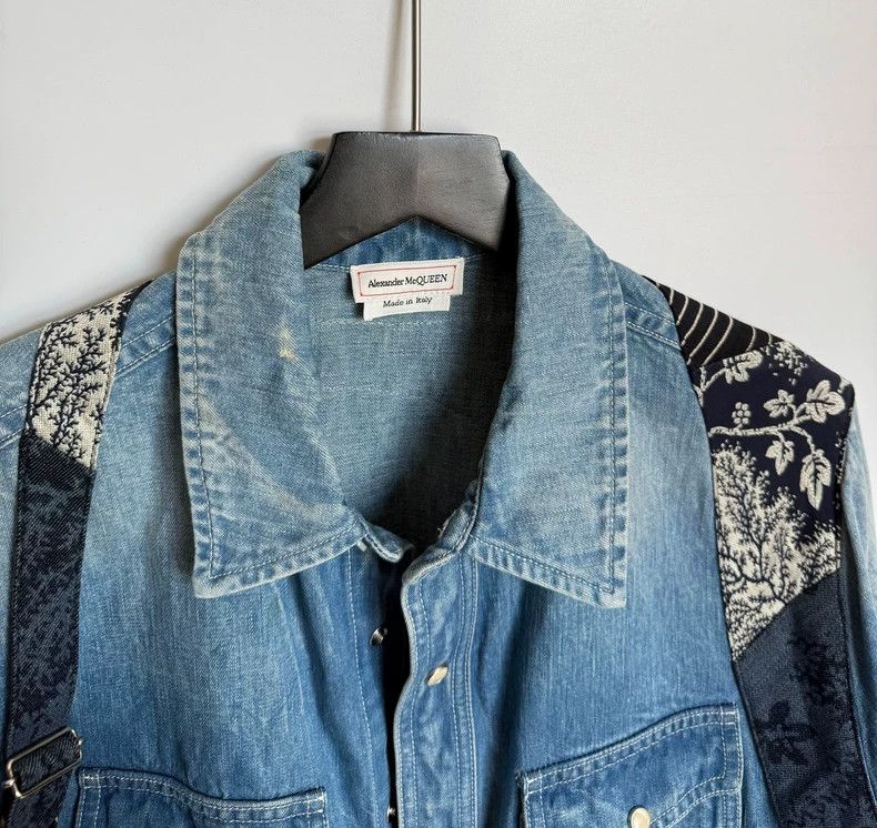 Alexander McQueen Alexander McQueen Denim Shirt with Suspender Design Size US L / EU 52-54 / 3 - 6 Thumbnail
